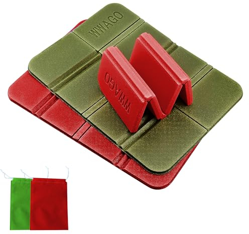 AUSYIWI 2er Set Sitzkissen Outdoor Faltbar mit Tragetasche, Tragbar Wasserdichtes Sitzkissen Sitzunterlage Outdoor Kinder Sitzmatte für Outdoor Spielplatz Garten Stadion Jagd Camping Wandern Picknick