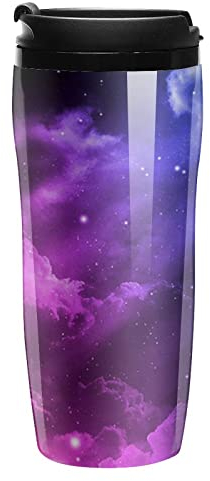 Bella Galaxy tazze di caffè con coperchi doppia parete di plastica viaggio tazza di caffè rimovibile bevande Tumbler 350ml