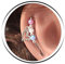 Sterling Silber 925 Helix Kletterohrring, Opal Ohrkletterer, Ohrringe für Frauen, Piercing Ohrstecker (Linker Ohrring)