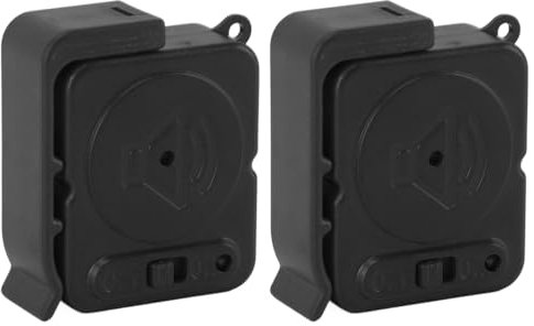 Nikou 2pcs Door Handle Anti Theft Alarm Anti Theft Vibration Triggered Portable Door Window Alarm for Travel Car Hotel (Black)