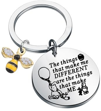 Porte-clés Poohs Bear Porcinets Cadeaux d'amitié The Things That Make Me Different Are The Things That Make Me