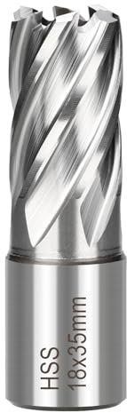 BALUGAEA HSS Kernbohrer 18mm Schneiddurchmesser, 19 mm Weldonschaft, 35 mm Schnitttiefe, Kernbohrer für Magnetbohrmaschinen