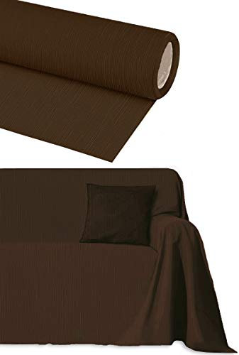 Byour3 - Sofaüberwurf Baumwolle Gemischter 2 3 4 Sitzer Sofa Cover Mehrzweck Sofabezug Auch Für Ecksofa L U Form Sofa-Couch Abdeckung Alles Couchbezug Abwaschbar Beständig (Kaffee, 4 Sitzer)