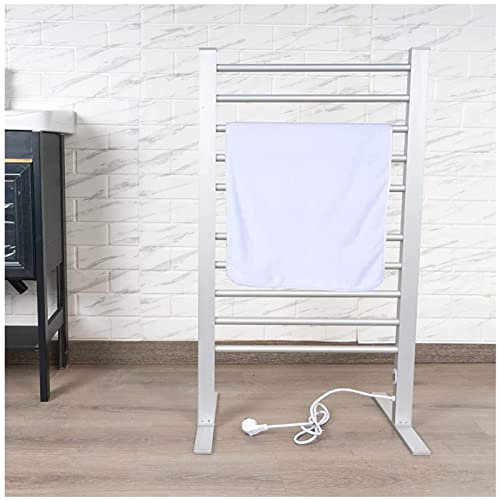 QRXALISA Scaldasalviette autoportanti, scaldasalviette Elettrico a Scala, scaldasalviette Elettrico a 10 Barre, scaldasalviette in Alluminio con Interruttore Impermeabile (220 V)