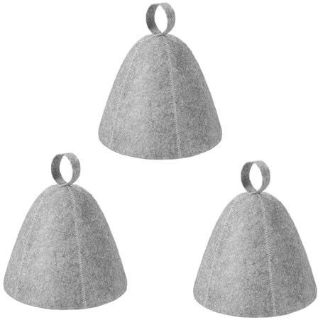 Cappa Per Sauna In Feltro Da 3 Pezzi, Cappa Per Asciugare I Capelli Assorbente Semplice, Cappa Per Sauna A Vapore, Cappa Per Sauna Unisex In Feltro Assorbente, Accessori Per Bagno Turco