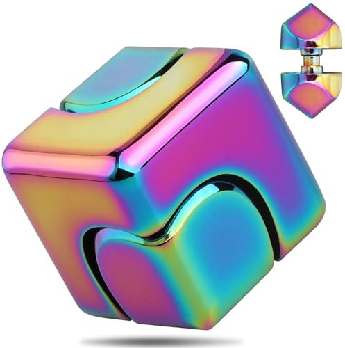 Fidget Spinner Spielzeug Würfel Osterkorb Stuffers für erwachsenes Kind, Metall Fidget Block Hand Spinner Cool Schreibtisch Gadget Büro Spielzeug, kleine Stress Relief Geschenk für Jungen