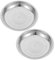 PEPLAYTAL 2pcs Stainless Steel Pet Bowls Easy to Clean Dishes for Food and Water Feeding Bowls for Multiple Pets Moderate Capacity