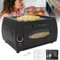 Forno elettrico per pizza, 2100 W, forno tandoor con controllo della temperatura, 12 l, porta in vetro visivo e piastra superiore calda, per cucina di casa