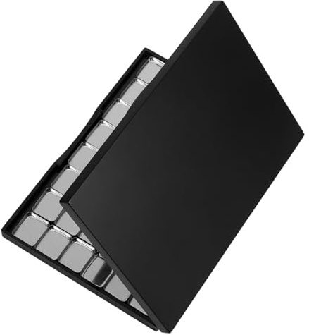 BAZEITFLOW 48stücke Magnetische Leere Lidschattenpalette Mit Metallpfannen Integriertem Spiegel Nachfüllbar Für Make-up-unterlagen Und Aufbewahrung