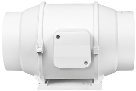 TRDEWR 4/6/8inch Ventilation Fan Exhaust Inline Duct AC Fresh Air 2nd Speed Control Suitable For Greenhouses Homes Powerful Extraction(4 inch)