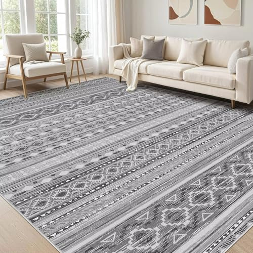 ZDLLDZ Großer Wohnzimmerteppich, weich, maschinenwaschbar, im marokkanischen Landhausstil, für Schlafzimmertisch, Rutschfester Teppich (90 x 180 cm / 35 x 71 Zoll/Teppich)