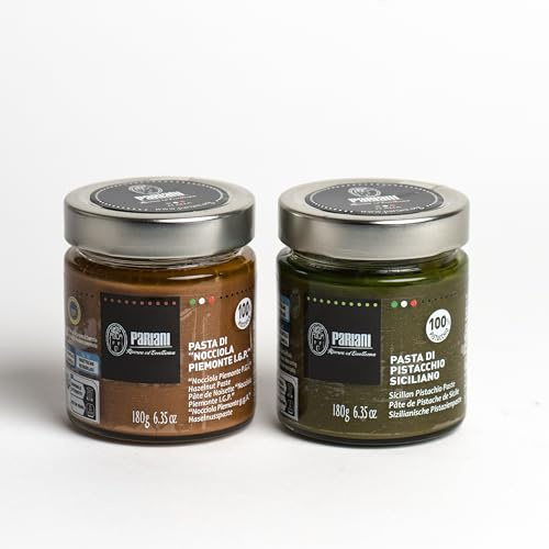 Pariani - Paste Pure Creme 100%, Nocciola & Pistacchio - Pack 2 x 180g