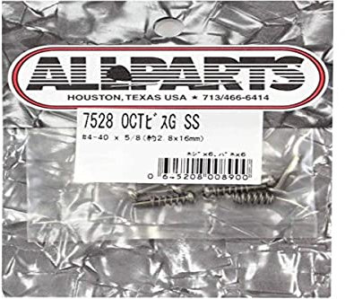'Allparts GS 0004 005 Intonation Screws Stainless Steel and Small Parts for Electric Guitar
