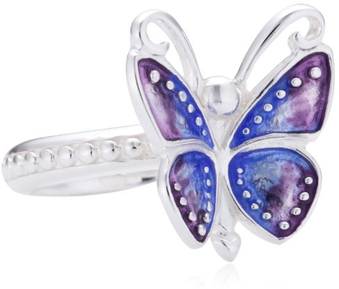 Heartbreaker Schmetterling Ring in Echtsilber | Kollektion Flying Purple | Schmetterlingring aus 925 Sterlingsilber | Niedlicher Ring für Damen