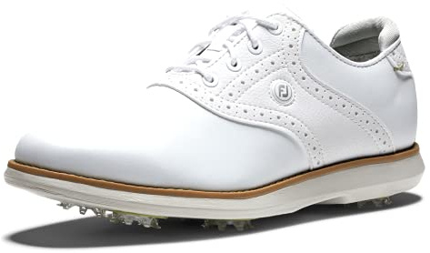 FootJoy Women's Traditions Golf Shoes White/White 6.5 M