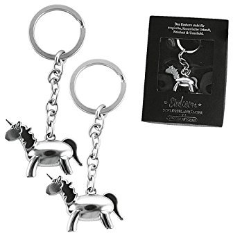 Michel Toys 541238 Schlüsselanhänger Einhorn (Modell zufällig, 1 Stück)