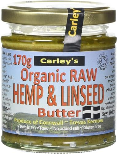 Carleys Raw Organic Hemp and Linseed Butter 170 g (Pack of 3)