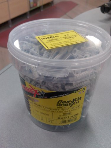 150 TASSELLI NYLON NOBEX MM 8 CON VITI + 2 PUNTE A MURO OMAGGIO
