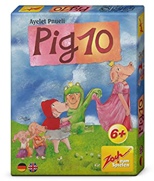 Zoch 601105052 - Pig 10 (Kartenspiel ab 6 Jahren) - Lebhaftes Lernspiel für 2-8 Spieler, unterstützt rechnerische Fähigkeiten und taktisches Denken, inkl. 100 Spielkarten & Spielregel