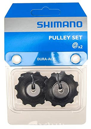 Shimano Schaltröllchen Set - 2 Stück -10 fach Dura Ace -Y-5X098140, Schwarz/Silber