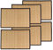 BambooMN Bamboo Slats Placemat with Fabric Border - Solid Colour Print - 17.5 x 12 - Brown with Black Border, 6 pcs