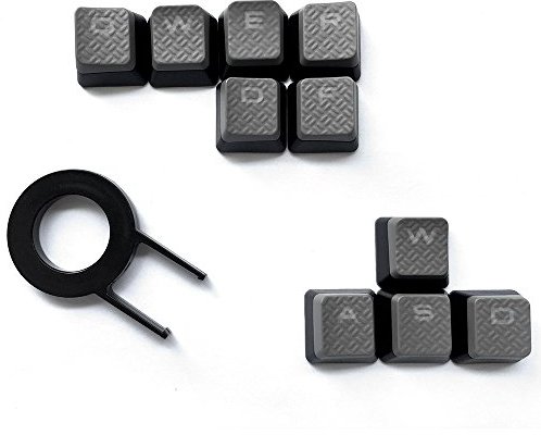 HUYUN Cherry MX - Interruptor de teclas FPS y MOBA, teclas retroiluminadas, repuesto para teclados Corsair Gaming (10 teclas, gris)