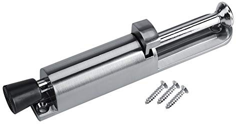 Nikou Türfeststeller, 6 Zoll Türstopper Türschließer aus Zinklegierung, Fußbetätigter Türstopper mit Fußpedal und Federbelastung für Innentüren (Silber)