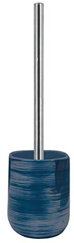 Kleine Wolke Argentic - Escobilla de Inodoro con Soporte, diseño de Piedra, Color Azul
