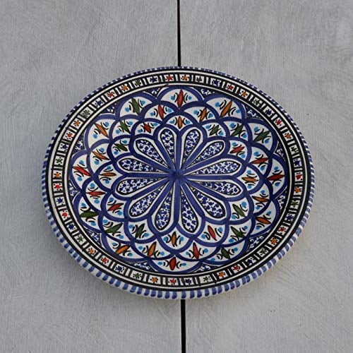 Lot de 6 assiettes plates Bakir bleu - D 24 cm