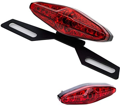 Germany Motorsports Mini LED Rücklicht mit Kennzeichenhalter universal für Motorrad Roller Quad e-geprüft