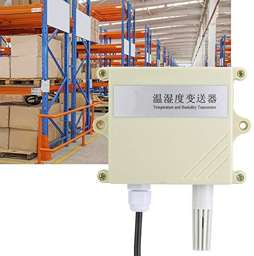 Temperatursensor, 4-20mA Hochpräziser IP65-Wasserdichter, Wandmontierter Temperatur- und Feuchtigkeitssammler Messumformer/Sensor Hygrometer-Thermometer Feuchtigkeits-Umgebungstest für Gewächshäuser