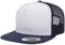 Yupoong Herren Classic Trucker Cap-White Front Mütze, Marineblau/Weiß/Marineblau, Einheitsgröße