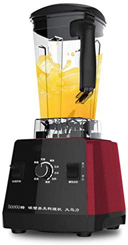 QREZ Blender Smoothie Maker, Jug Blender Smart Blender Juicer Professional Commercial for Vegetables And Fruit Smoothie Maker Blender Food Processor 50000RPM 1800W,Red1