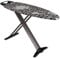 Planche à repasser design pliable TIFFANY en aluminium 130x47 H93cm haute qualité avec repose fer et repose centrale vapeur