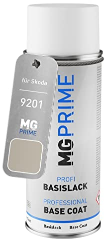MG PRIME Autolack Spraydose für Skoda 9201 / Q2 Sahara Beige Metallic Basislack Sprühdose 400ml