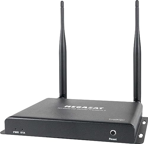 Megasat Wireless HD Sender Premium II – HDMI-Funkübertragung (200 m Reichweite, Full HD, 1.080p, ideal für den Einsatz im gesamten Wohnbereich) – Schwarz