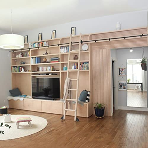 DTDMY Kit Porta Scorrevole per fienile, Kit Completo di binari scorrevoli per libreria Scorrevole da 3,3 piedi-20 Piedi (Senza Scala) per casa/Interni/Loft (Size : 300cm)