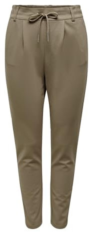ONLY Damen Onlpoptrash Life Easy Col Pant PNT Noos Trousers, Caribou,S / 30L