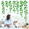 DECOWALL DS-8046 Green Leaf Wall Stickers Removable Tropical Ivy Decals for Bedroom, Living Room, Kitchen, Office – Plant Wall Art Decor for Home & Rental Spaces
