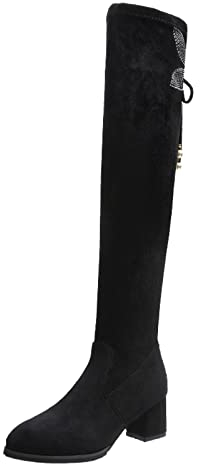 NOAGENJT 883 Stivali Stivali Invernali Sexy di Alta Autunno Lungo Femminile Delle Signore Inserto di Cotone Caldo Stivali di Altezza Scarpe Stivali Al Ginocchio Tacco Donne Elasticità