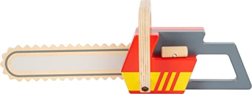 small foot Kettensäge aus Holz, Rollenspielzeug zum Thema Feuerwehr, mit Sound, für Kinder ab 3 Jahren, 12362