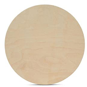 Wood Circle Disc 7 inch Diameter, 1/2 inch Thick, Birch Plywood, Pack of 1 Unfinished Round Wooden Circles for Crafts by Woodpeckers