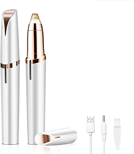 Depiladora de mujer, afeitadora para cejas y labios, vello corporal y facial (blanco)