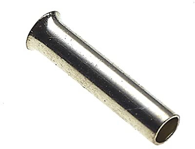 Uninsulated Bootlace Ferrules 8mm X 1.5mm, 16AWG, Pack Of 100 - Wire Copper Crimp Connector Pin, Cord End Terminal Connectors