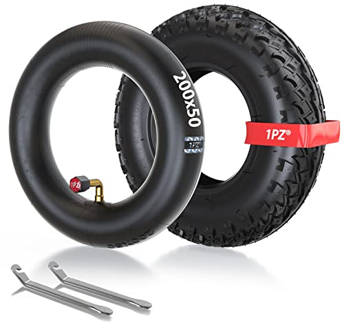 1PZ F2T-50W Reifen und Schlauch 200x50 (8x2 Zoll) Ersatz Reifen für E-Scooter Razor E100 E150 E200 Dune Buggy Schwinn e Punk Speedway Mini 4 Pro, Hoverboard, Elektro Skateboard