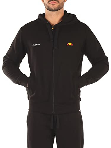 Ellesse Sweatshirt, Herren-Sweatshirt mit Reißverschluss und Kapuze EHM252W22, Schwarz , M