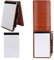 FINEASY 4 Stücke Mini Notizblock Halter Set A7 PU Leder Notizbuch mit 2 x Notizblöcke & 1 x Mini-Kugelschreiber Reporterblock Einschubfach blanko Block Unliniert Abreißbar (braun)
