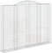 vidaXL Panier de Gabions Arqué, Cage à Gabion, Mur de Gabion, Panier à Pierre, Gabion pour Pierre Patio Extérieur, 300x30x220/240 cm Fer Galvanisé