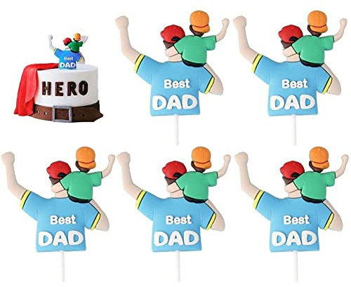 Happy Vaters Day Cupcake Toppers Beste Cupcake Picks Geburtstagsdekorationen Für Die Geburtstagsfeier des Vatertags