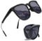 Aomig Faltbare Sonnenbrille, Folding Retro Sportbrille für Herren Damen, Rahme Ultra Leicht Brille mit UV 400 Schutz, Unisex Mode Sunglasses zum Golf Fahrrad Reise Outdoor Sport (Grau)